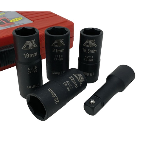 Flip Socket Kit, 5 Pieces, 1/2" Drive Size Maritime Industrial Rubber