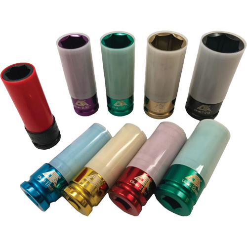 Thin Wall Master Impact Socket Set, 9 Pieces, 1/2" Drive Size Maritime Industrial Rubber