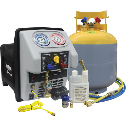 Twin Turbo Refrigerant Recovery System with 50 Lb DOT Tank Maritime Industrial Rubber