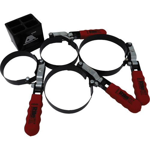 4 Pc. Oil Filter Wrench with Stand Maritime Industrial Rubber