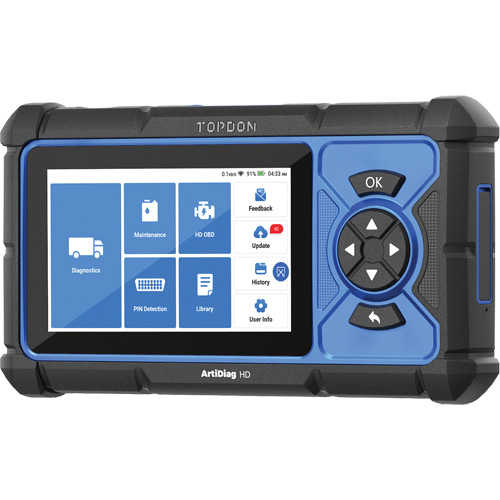 Outil de diagnostic robuste 5" ArtiDiag HD avec fonctions d'entretien Maritime Industrial Rubber