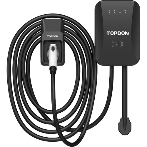 Chargeur r&eacute;sidentiel PulseQ AC pour VE avec mode identification par radiofr&eacute;quence (RFID), 40 A, Niveau 2 CA, Connecteur Type 1 (SAE J1772) Maritime Industrial Rubber
