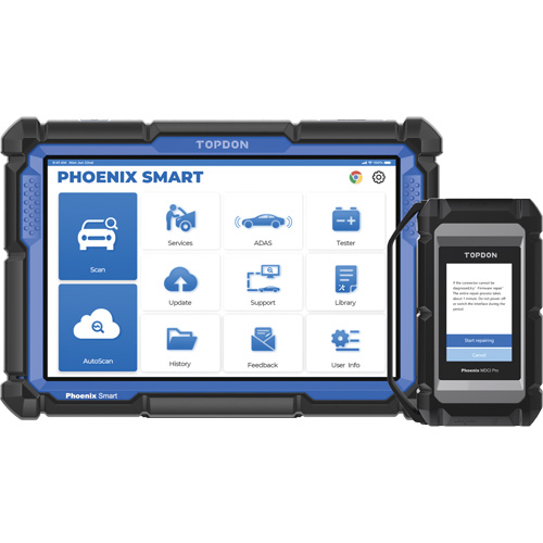 Phoenix Smart – Outil de diagnostic de niveau constructeur avec &eacute;cran 10,1", programmation bas&eacute;e sur l'infonuage et protocoles avanc&eacute;s Maritime Industrial Rubber