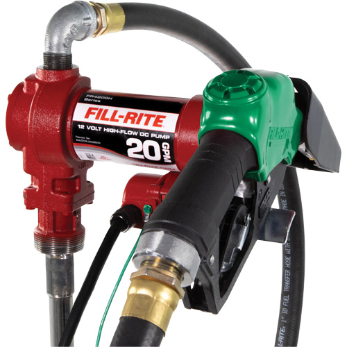 12V Fuel Transfer Pump with Nozzle Maritime Industrial Rubber