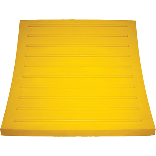Wheel Chock, Polyurethane, Yellow, 15-1/4" W x 12-1/8" D x 10-3/4" H Maritime Industrial Rubber