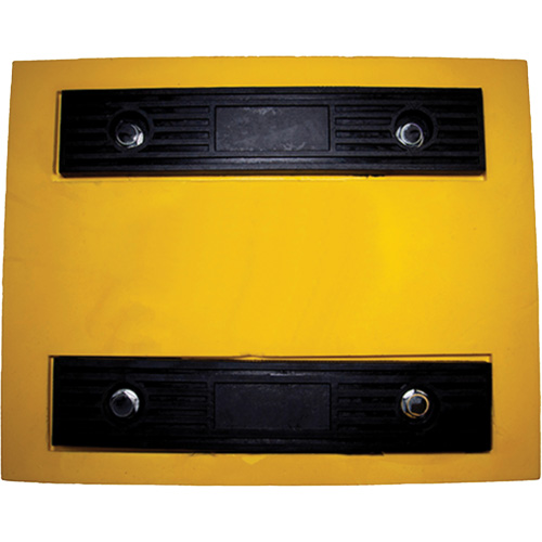 Wheel Chock, Polyurethane, Yellow, 15-1/4" W x 12-1/8" D x 10-3/4" H Maritime Industrial Rubber