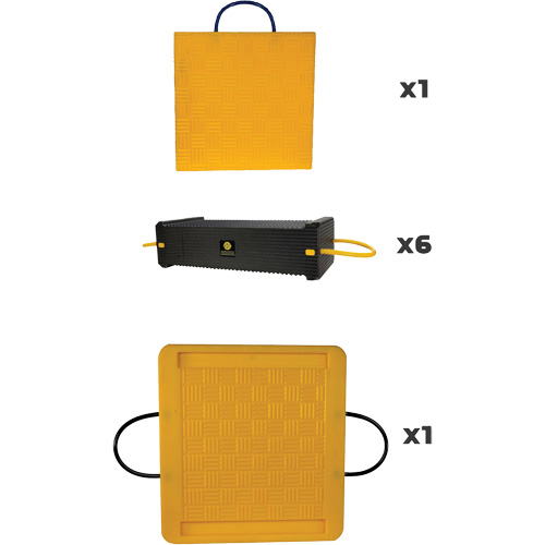 8-Piece CribLok Composite Cribbing System Kit Maritime Industrial Rubber