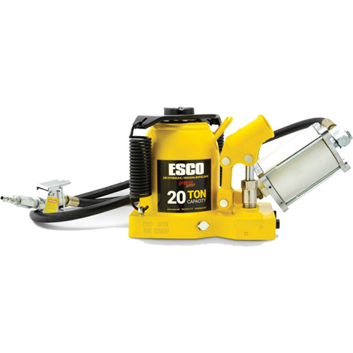 Pro Series “Shorty” Bottle Jack, 20 Ton(s), Air Hydraulic, 12-5/8" Raised Height Maritime Industrial Rubber