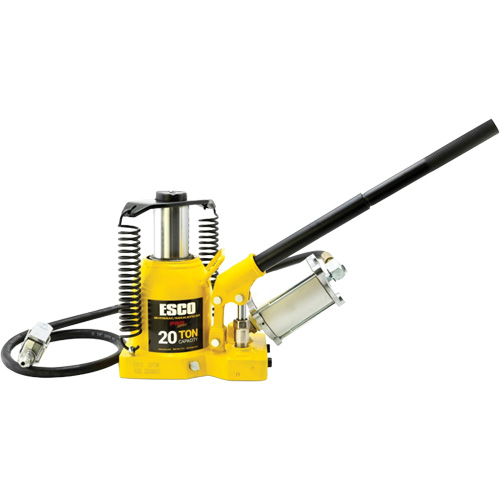 Pro Series “Shorty” Bottle Jack, 20 Ton(s), Air Hydraulic, 12-5/8" Raised Height Maritime Industrial Rubber