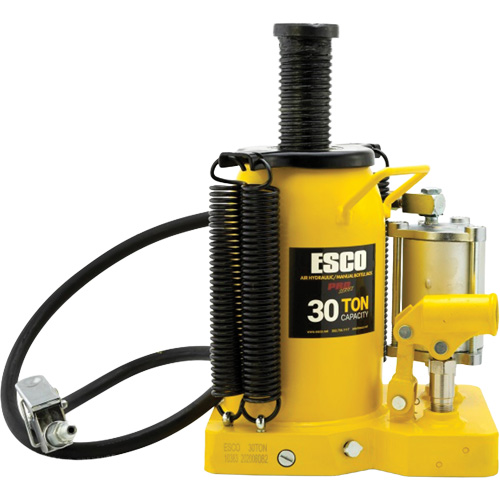 Pro Series  Bottle Jack, 30 tons, Air Hydraulic, 20" Raised Height Maritime Industrial Rubber