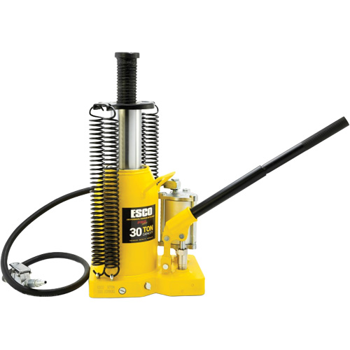 Pro Series  Bottle Jack, 30 tons, Air Hydraulic, 20" Raised Height Maritime Industrial Rubber