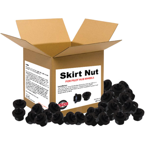 100-Piece Graphite-Coated Skirt Nuts for Pilot Hub Wheels Maritime Industrial Rubber