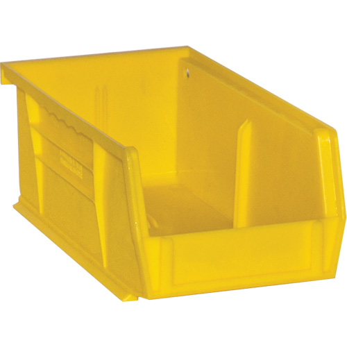 Hook-On Bins, 4" W x 3" H x 7" D, Yellow, 10 lbs. Capacity Maritime Industrial Rubber