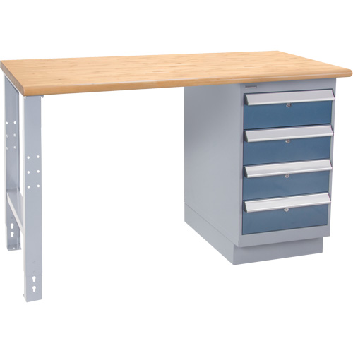 Industrial Duty Workbench, 1000 lbs. Cap., 30" W x 72" D, 34" H Maritime Industrial Rubber