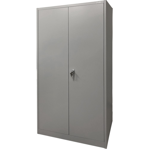 Armoire de rangement, Acier, 4 Tablettes, 78" h x 36" la x 24" P, Gris Maritime Industrial Rubber