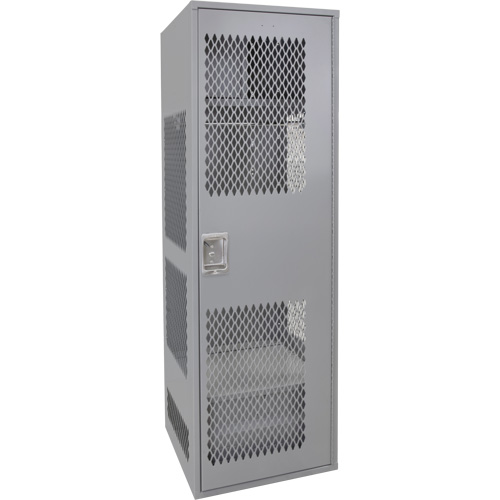 Gear Locker with Door, Steel, 24" W x 24" D x 72" H, Grey Maritime Industrial Rubber