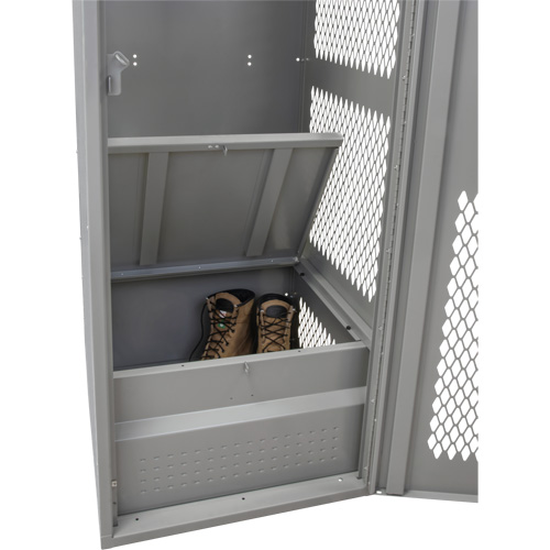 Gear Locker with Door, Steel, 24" W x 24" D x 72" H, Grey Maritime Industrial Rubber