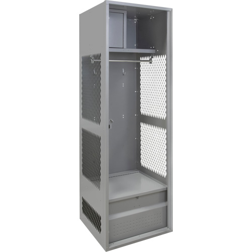 Gear Locker, Steel, 24" W x 24" D x 72" H, Grey Maritime Industrial Rubber