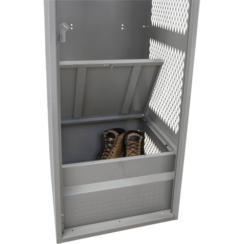 Gear Locker, Steel, 24" W x 24" D x 72" H, Grey Maritime Industrial Rubber
