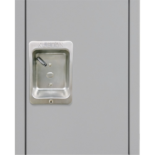Lockers, 3 -tier, 12" x 18" x 82", Steel, Grey, Knocked Down Maritime Industrial Rubber
