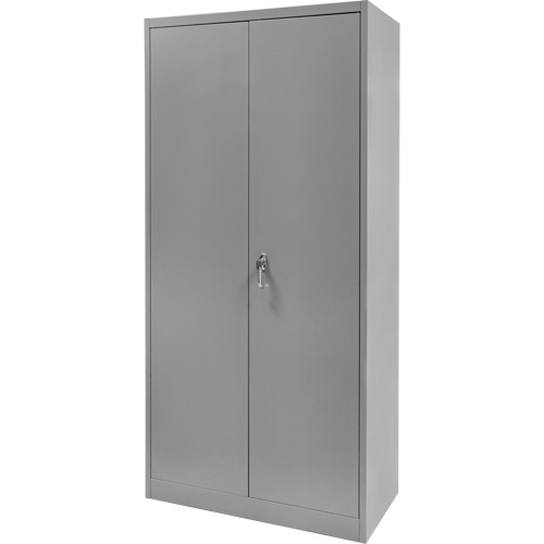 Wardrobe Storage Cabinet, Steel, 36" W x 18" D x 72" H, Grey Maritime Industrial Rubber