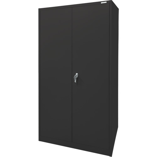 Armoire d'entreposage, Acier, 4 Tablettes, 78" h x 36" la x 24" P, Noir Maritime Industrial Rubber