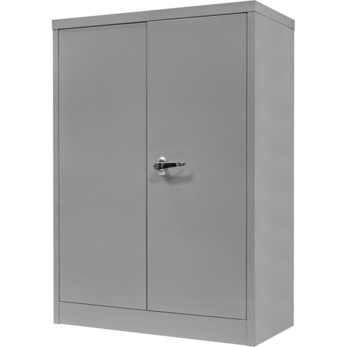 Counter-High Storage Cabinet, Steel, 2 Shelves, 42" H x 36" W x 24" D, Grey Maritime Industrial Rubber