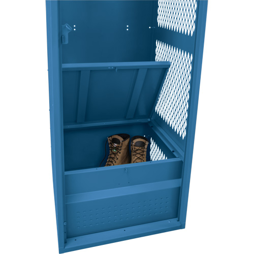 Casier pour &eacute;quipement, Acier, 24" la x 24" p x 72" h, Bleu fonc&eacute; Maritime Industrial Rubber