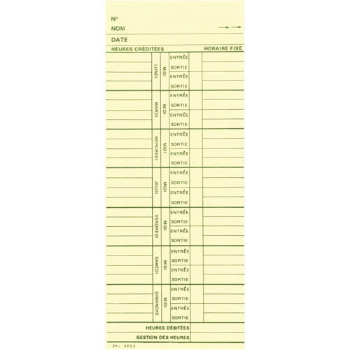 Cartes de temps Maritime Industrial Rubber