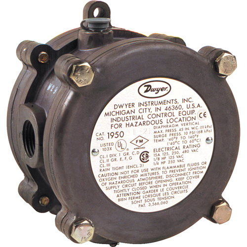 Explosion Proof Pressure Switch Maritime Industrial Rubber