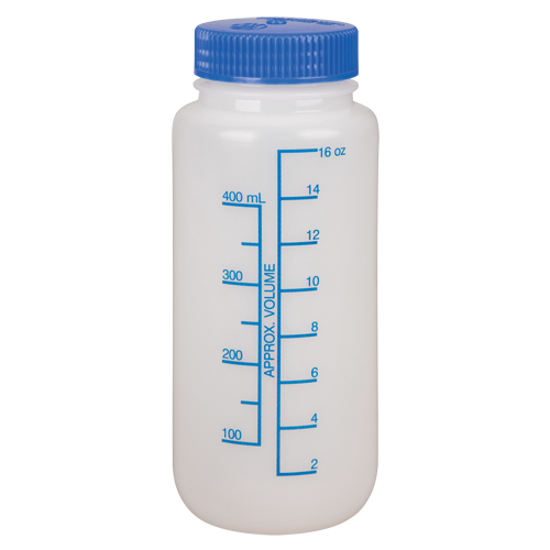 Bouteilles &agrave; large ouverture, Ronde, 16 oz, Plastique Maritime Industrial Rubber