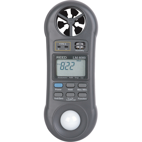 Thermo-an&eacute;mom&egrave;tres, Sans enregistrement des donn&eacute;es, Gamme de v&eacute;locit&eacute; d'air de 0,2 - 30,0 m/sec Maritime Industrial Rubber