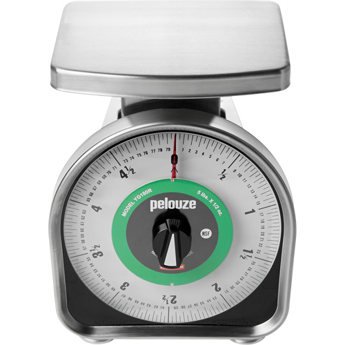 Balance m&eacute;canique &agrave; mesurer les portions Pelouze, Capacit&eacute; 5 lb / 2,3 kg, Graduations 10 g / 0,5 oz Maritime Industrial Rubber