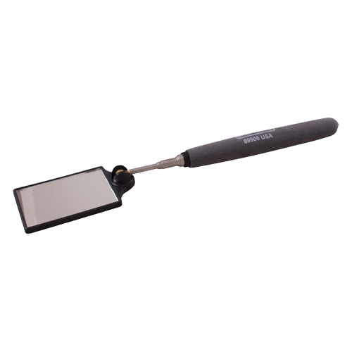 Inspection Mirror, Rectangular, 3-1/2" L x 2-1/2" W, Telescopic Maritime Industrial Rubber