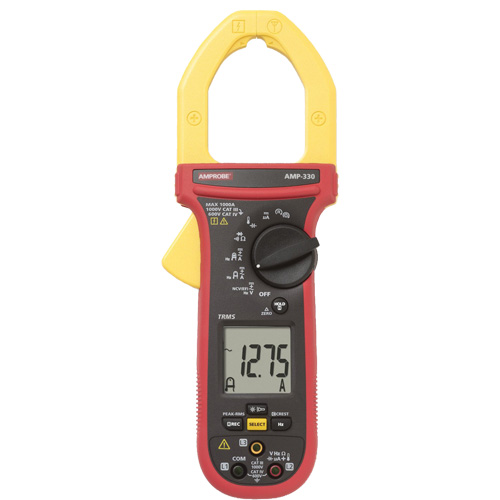 AMP-330 Motor Maintenance TRMS Clamp Meter, AC/DC Voltage, AC/DC Current Maritime Industrial Rubber