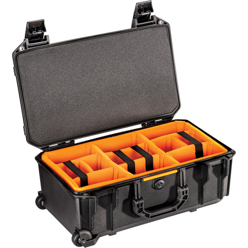 Valise roulante Vault avec s&eacute;parateurs coussin&eacute;s, Mallette rigide Maritime Industrial Rubber