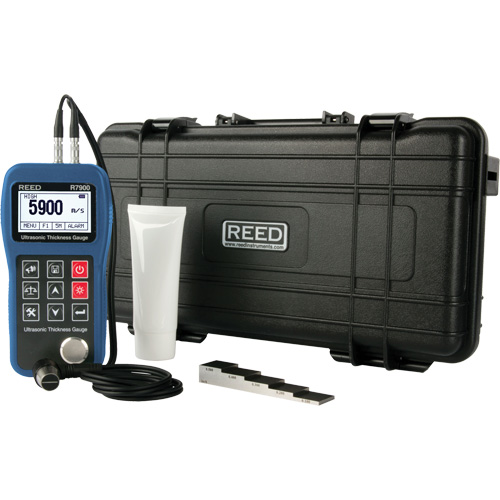 Thickness Gauge Kit, Digital Display, Ultrasound, 0.03" - 15.7" (0.65 mm - 400.0 mm) Range Maritime Industrial Rubber