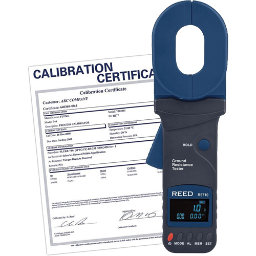 Clamp-On Ground Resistance Tester with Calibration Certificate Maritime Industrial Rubber