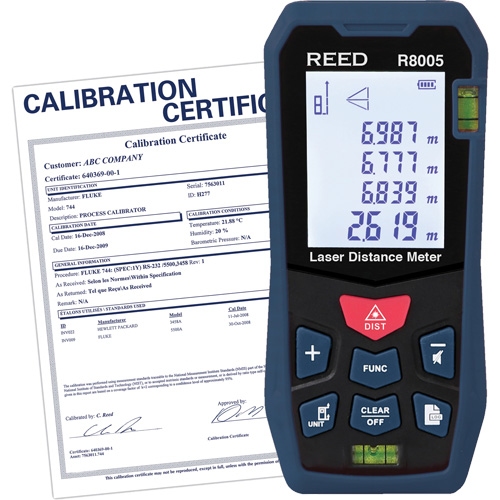 T&eacute;l&eacute;m&egrave;tre laser avec certificat de calibration, 0' - 164' (0 m - 50 m) Gamme de mesure, Num&eacute;rique (&eacute;lectronique) Maritime Industrial Rubber