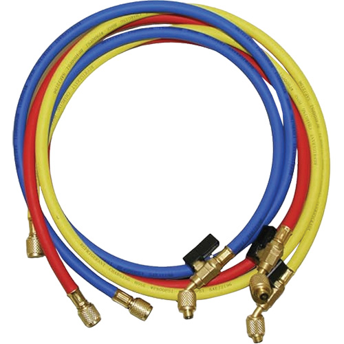 Ball Valve Refrigerant Charging Hoses with 1/4" SAE fittings Maritime Industrial Rubber