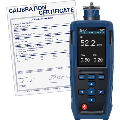 D&eacute;tecteur de gaz avec certificat d'&eacute;talonnage traçable Maritime Industrial Rubber