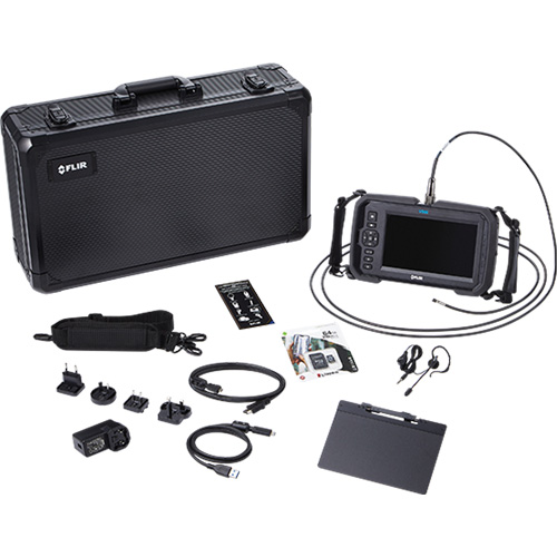 Ensemble de vid&eacute;oscope haute performance avec cam&eacute;ra HD double & longue sonde, 1280" lo x 720" la Affichage, 1024 x 600 pixels, 4,9 mm (0,19") T&ecirc;te de cam&eacute;ra Maritime Industrial Rubber