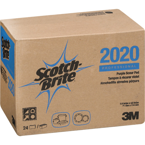 Scotch-Brite Purple Scour Pad, 4-1/2" L x 2-4/5" W Maritime Industrial Rubber