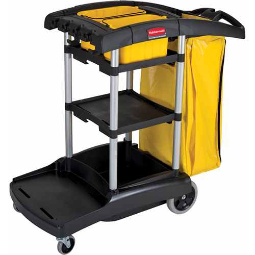 High Capacity Cleaning Carts With Bins Maritime Industrial Rubber