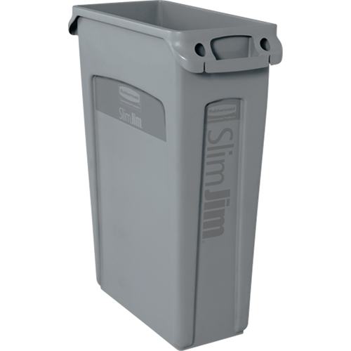 Contenants Slim Jim a/canaux de ventilation, Plastique, 23 gal. US Maritime Industrial Rubber