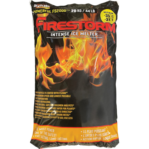 Firestorm Intense Ice Melters, Bag, 44 lbs. (20 kg), -35°C (-31°F) Melting Point Maritime Industrial Rubber