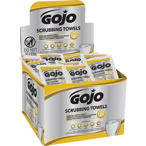 Scrubbing Towels, 80 Wipes, 12-1/4" x 10-1/2" Maritime Industrial Rubber