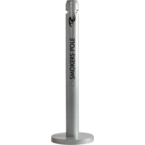 Smokers' Pole Cigarette Receptacle, Free-Standing, Aluminum, 41" Height Maritime Industrial Rubber