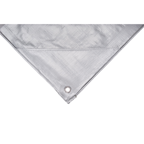 B&acirc;che, Super robuste, Argent, 10' x 8' x 12 mils Maritime Industrial Rubber