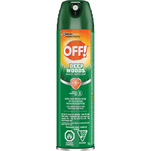 OFF! Deep Woods&reg; Insect Repellent, 25% DEET, Aerosol, 230 g Maritime Industrial Rubber